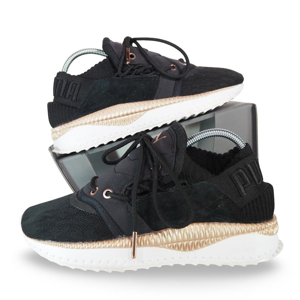 Puma Tsugi Shinsei Metallic Women US 6 Black Rose Gold Sneakers 366239 01